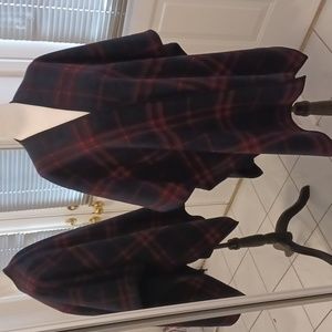 4/$60 New Reversible Plaid Wrap - One Size